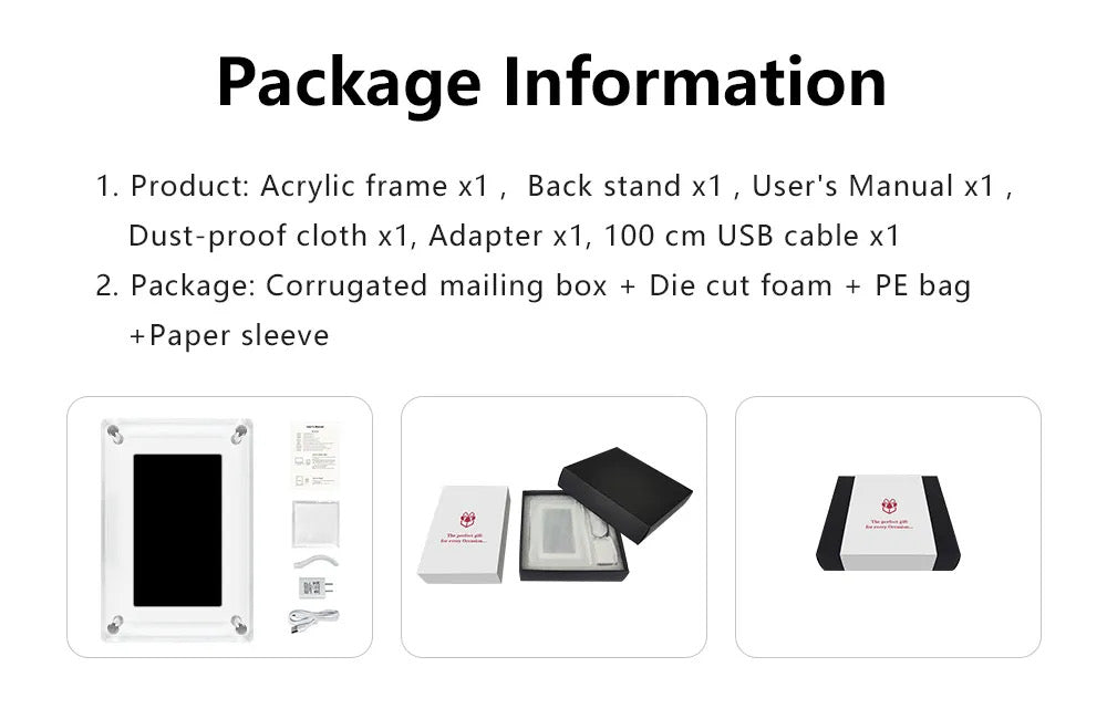 5-Inch Digital Photo Frame – HD LCD Display, Auto Slideshow, Plug & Play | Ideal Gift for Home or Office